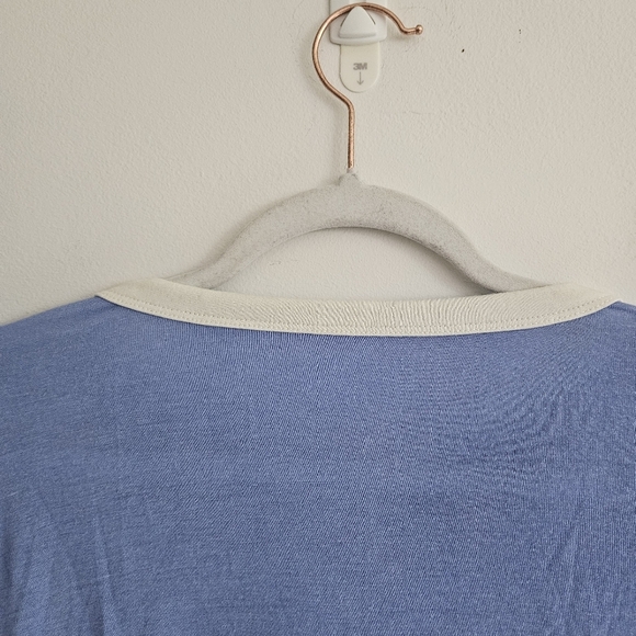 Vintage Style Blue Graphic Ringer Tee - Picture 7 of 7